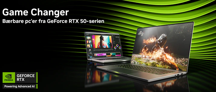 Bærbar computer med NVIDIA grafikkort