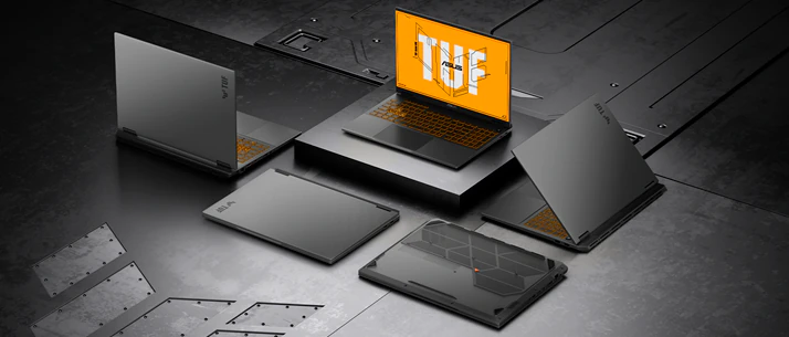 TUF Gaming A16 set fra forskellige vinkler