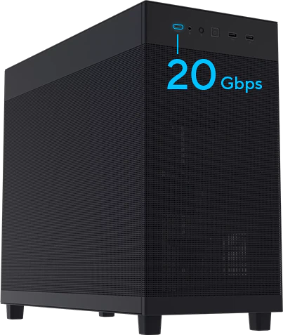 20 Gbps USB Type-C port på forsiden af Asus Prime AP303