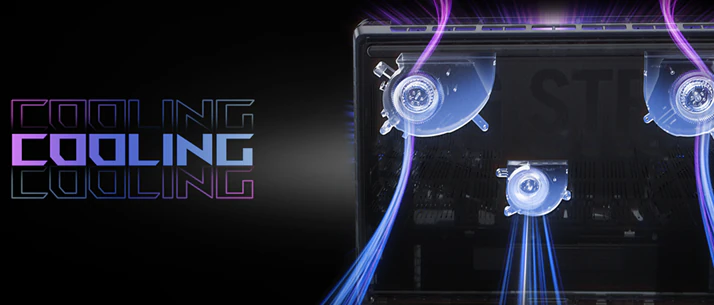 Illustration af blæsere i ROG Strix SCAR