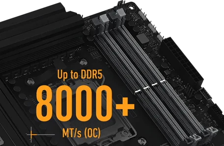 RAM-slots på TUF Gaming B850M-PLUS WiFi