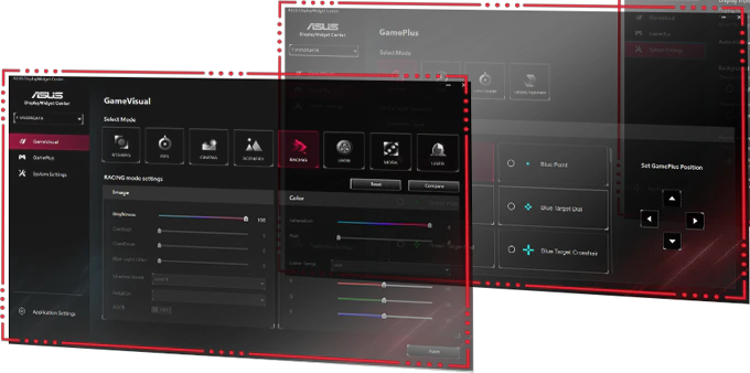 Screenshot av Displaywidget Center