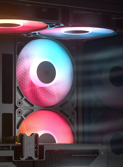 RS-R Reverse Rotor indtagsblæsere i Corsair 2800X RS-R ARGB