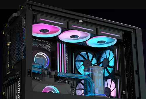 360mm vandkøler i Corsair FRAME 4000D LCD