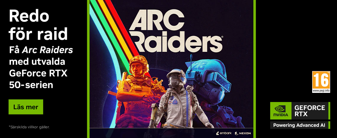 NVIDIA ARC Raiders GeForce RTX 50-seriens paket